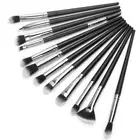 12pcs Brushes Set Nylon Foundation Blush Powder Concealer Eyelash Brushes KMY