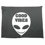 Festival Good Vibes Alien White - Novelty Tea Towel cleaning cloth Dish Kitchen