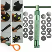 Pottery Clay Extruders Polymer Extruder Fondant Gun Sculpting Tools + 20 Discs