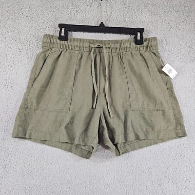 Old Navy Linen Shorts Womens Medium Drawstring Pockets