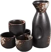 VILLFUL 1 Set Retro Sake Set Traditional Japanese Sake Kettle Material Design for Cultural Ambiance and Home Decor