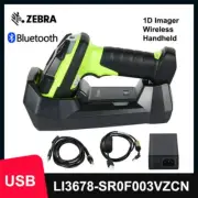 Zebra LI3678-SR0F003VZCN Cordless 1D Imager USB Barcode Scanner with Cradle Kit