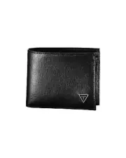 Guess Jeans Guess Mens Black Leather Wallet - Wallets -Size One Size