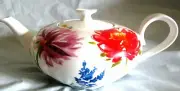 GORGEOUS VINTAGE VILLEROY& BOCH ANMUT BLOOM FLOWERS TEAPOT W/ LID #1748 NEW RARE