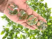 Unakite Heart Shaped Worry Stone - 1.5" Unakite Worry Stone - Unakite Touch