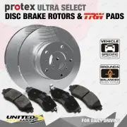 Front Protex Ultra Select Brake Rotors + TRW Pads for Jensen Interceptor Mk 1 (for: Jensen)
