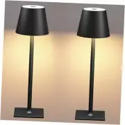 Cordless Table Lamp Rechargeable Lamps: 6000mAh Black Cordless Lamps Set of 2