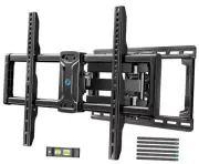 Full Motion TV Wall Mount for 42-85 inch Flat Screen LED TV up to 132lbs