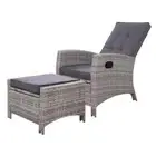 NNEDSZ Sun lounge Recliner Chair Wicker Lounger Sofa Day Bed Outdoor Furniture P