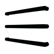 Radiant Heated Towel Rail Single Flat Faced Bar 800mm x 50mm Matt Black 12V BLK-