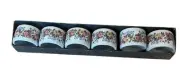 Napkin Rings Floral Festival Bill Blass Japan Vintage 1988 Porcelain Set of 6
