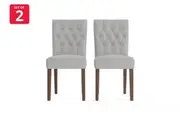 Set of 2 Brosa Espen Dining Chairs (Cloud Grey/Dark Brown)