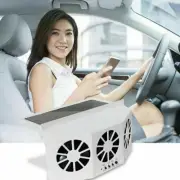 White Solar Powered Car SUV Front Rear Side Window Air Vent Cool Fan Cooler (for: Honda Civic)
