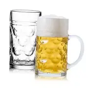 Glass Beer Stein Mugs Jumbo Mugs,German Glass Beer Mugs With Handle