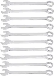 10PCS 20mm Opening Wrench Chrome Vanadium Steel Double Head Spanner Ratchet Wrench Ideal for Auto Repair Parts Assembly and Daily Disassembly With Standard Arc