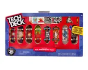 TECH DECK 25th Anniversary Pack 8 Fingerboards Silver Dude 96mm Limited