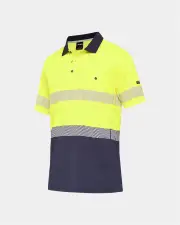 King Gee Taped Workcool Hyperfreeze Spliced Short Sleeve Polo
