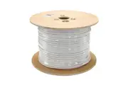 DYNAMIX 305m Cat6 FTP Stranded Shielded Cable Roll, 250MHz, 26AWGx4P, White LSZH