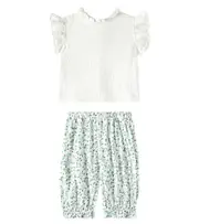 [The New Society] The New Society Baby Spyros Tanatos cotton top and pants set M 24 white