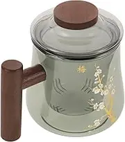 FUNNETOYU Borosilicate Glass Teapot with Infuser and Mugs Tea Kettle for Brewing Tea Drinking Water Beverages for Office and Home Use Heat Retaining Design