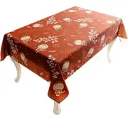 Ethlomoer Rectangle Christmas Tablecloth 55 X 108 Inches Water & Oil Proof