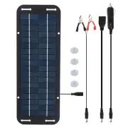 18V 5W Portable Solar Panel Battery Charger Maintainer For Rv Boat Motorcycle