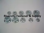 Serrated Flange Spin Lock Nut Assortment 500 Pcs Zinc Plated