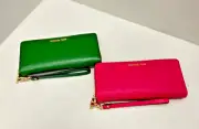 Michael Kors Travel Large Continental Leather Long Zip Around Wallet Wristlet MK