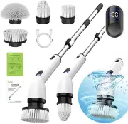 Electric Spin Scrubber, Full-Body IPX7 Waterproof Bathroom Scrubber with Power L