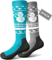 Kids Ski Socks (2 Pairs) Warm Soft OTC Snow Socks
