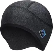 [LLmoway] Fleece Lined Skull Cap with Glasses Holes Helmet Liner Winter Windproof Cycling Cap Mens Womens Ski Running Beanie