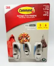 3M Command Hanging Hooks or Strips, 3-pack