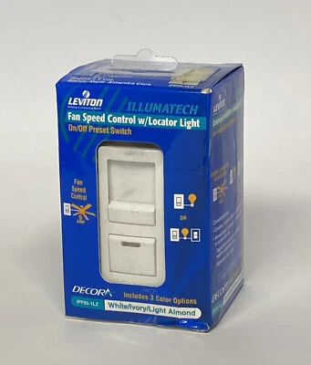"5 Amp Decora Illumatech Single Pole Fan Speed Control Preset Button IPF05-1LZ