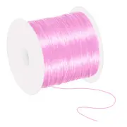 66Yard Flat Stretchy Bracelet String 1mm Elastic Beading Cord Pink