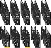 55 PCS Oscillating Saw Blades Quick Release Universal oscillating Tool Blades Wood Plastics and Metal Multitool Blade Kits for Wood fit Dewalt Rockwell Milwaukee Makita Ryobi