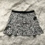 eloquii black white cream pattern skirt dot