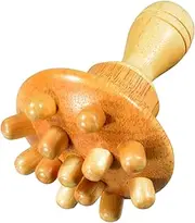 Wood Massage Tool - Beech Handheld Cup, Natural Body Roller | Mushroom Shaped Massager, Manual Wood Therapies Device, Palm Press Tool For Tension Relief, Cellulite Shaping, Detoxs, And Deep Muscle Pre