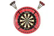 Winmau Blade 6 Dart Board + Target Corona Light + Red Surround + Darts