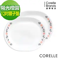 在飛比找Yahoo奇摩購物中心優惠-【美國康寧】CORELLE陽光橙園大魚大肉腰子盤2入組(20