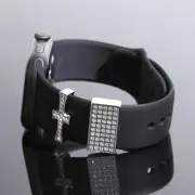 Apple Watch Custom Buckle Set Cross Design Silver Series 2/3/4/5/6 / SE CZ F/S