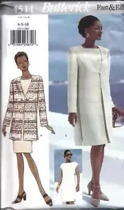 4511 UNCUT Vintage Butterick Pattern Misses Jacket Dress SEWING Career OOP SEW