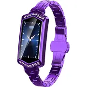 Smart Watch With Heart Rate Blood Oxygen And Sleep Monitoring Ip67 Waterproof Purple Smart Watches