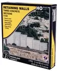 HO Scale Woodland Scenics C1258 Concrete Retaining Wall (3) pcs
