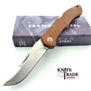 Komoran KO039 LockBack Folding Pocket Knife Stainless Blade Micarta Handle EDC