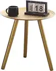 round Side Table, Small End Table, Antique Coffee Tables, 3 Legged Bedside Table