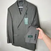 NWT Lauren by Ralph Lauren Ultraflex Lexington Grey 2-Button Sport coat 44S