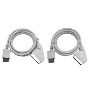 1.8m RGB Scart Video Cord Cable Fit for Wii Wii-U Video Game