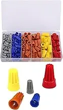 158 PCS Upgraded Wire Assortment Nuts Kit, Electrical Twist Nuts Colorful Wire Caps Kit,Wire Connectors with Spring Insert Twist Nuts Caps Assortment Set