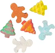 6pcs Christmas Aroma Bath Salt Set Rich Foaming Bathing for Boys and Girls Soap Scent Bubble Bath Ball