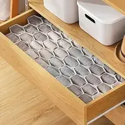 MORNITE Sock Drawer Organizer, Drawer Divider Organizer for Underwear Socks Ties Belts Assemble Honeycomb Separator Closet Cabinet DIY Desk Office 8pcs Grey
